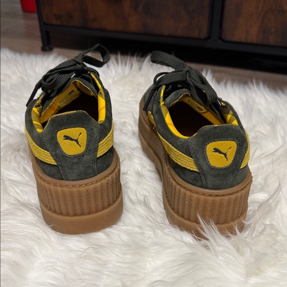 Fenty Beauty Women’s Olive and Yellow Sneakers - Picture 2 of 5